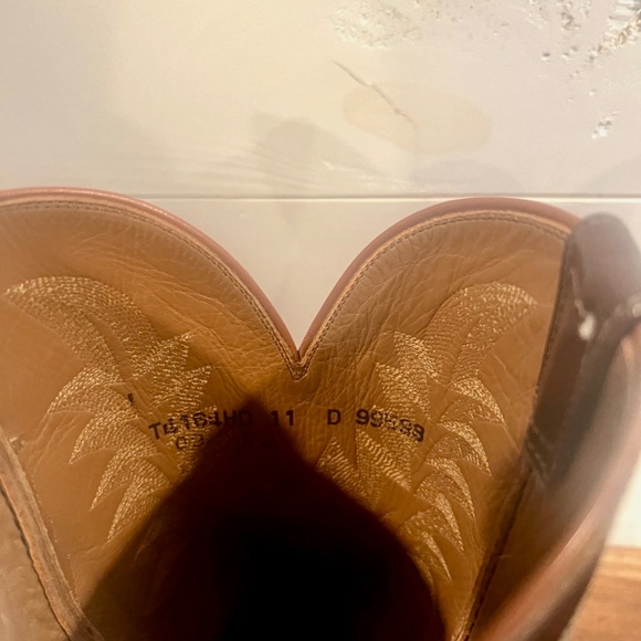 Lucchese 2000-Men's Boots. Chocolate/Brown Ostrich 11 D.  Pre-owned. - Picture 6 of 6